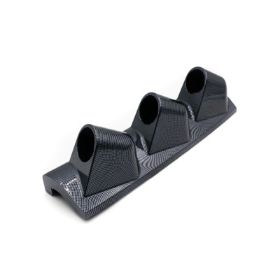Universal Right Hand Drive Auto Car Meter A-Pillar Carbon Fiber Triple Gauge Pod