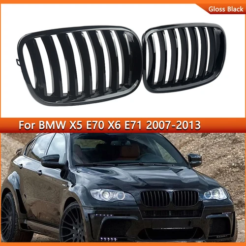 Sport Kühlergrill Performance Schwarz Glanz passend für BMW X5 E70 X6 E71 06-13 - Bild 1 von 9