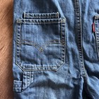 Levi's Toddler Boy/Girls Size 18M Blue Denim Overalls Cotton  Button Inseam — photo 4