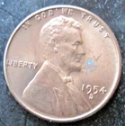 1954-S WHEAT CENT, MS+++ CONDITION, RED COLOR, CIRCULATED