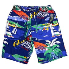 Polo Ralph Lauren Sleepwear Blue Pajama Sleep Shorts Riviera DuPort Racing 45