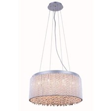 Chrome and Crystal Chandelier Light Ceiling F...