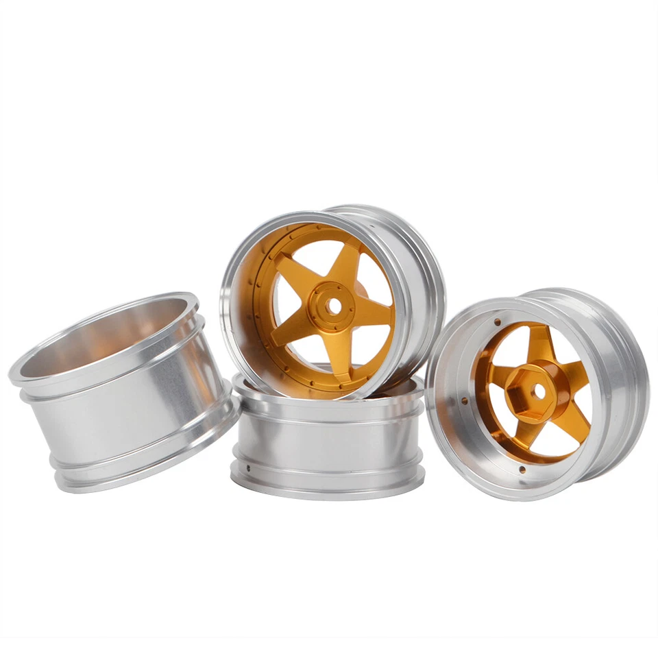 Aluminum Wide Wheels Rims for 1/10 RC Rally Touring Car Tamiya TA02SW TA02 TA03 - Image 3 of 4