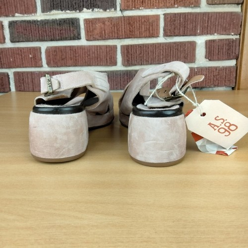NWT A.S. 98 'Callen' Genuine Suede Heeled Sandals in Blush Pink Sz. 7.5-8 - Picture 9 of 16