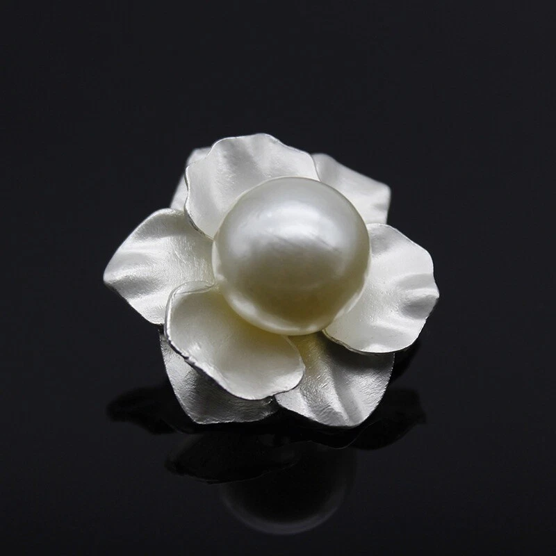 2PCS Floral Decor Shank Button Collar Stud for Shirt Coat Dress 16/21/30mm - Image 3 of 4