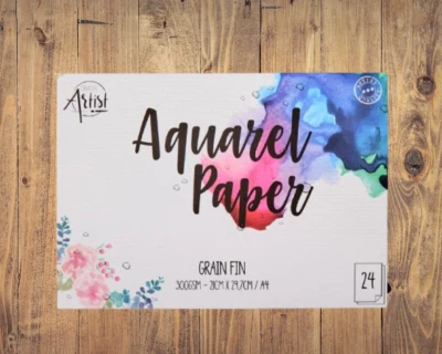 CRAFT SENSATIONS Aquarellblock Malblock Künstler Zeichenblock 24 Blatt A4 300 GSM 21x29,7cm b