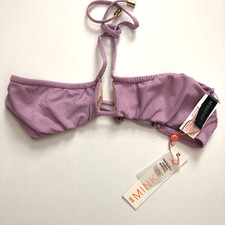 Minkpink NWT Women's Bikini Top Halter Purple Size S