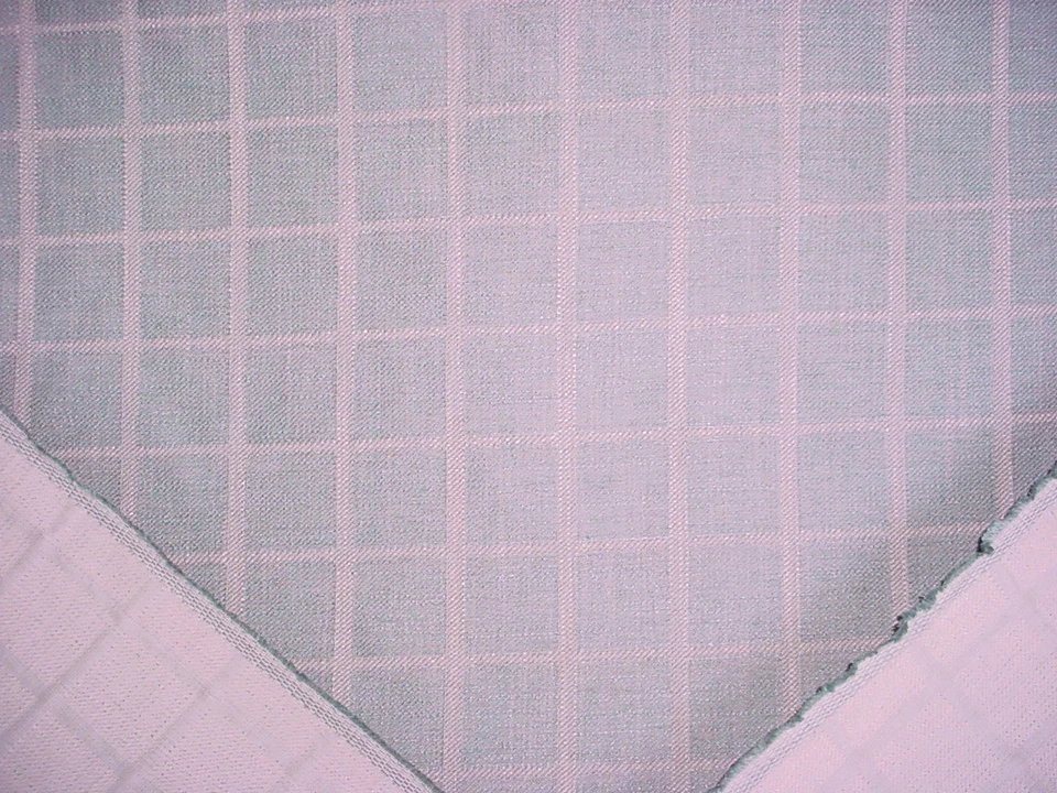 2-7/8Y Cowtan Tout 11152 Corsica Aqua Blue Textured Plaid Upholstery Fabric - Image 3 of 4