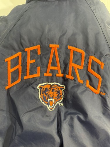 Vintage Logo 7 Chicago Bears Jacket Youth Size XL Blue and Orange - Picture 8 of 13
