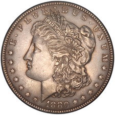 1880 P Morgan Silver Dollar Coin – 100% Authentic – U.S. Mint Philadelphia