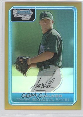2006 Bowman Chrome Prospects Gold Refractor 37/50 Matthew Walker #BC163 0b0