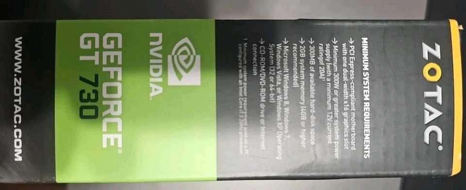 ZOTAC Graphics Card NVIDIA GEFORCE GT 730 2GB 64 BIT HDCP DVI HDMI VGA - Image 4 of 4