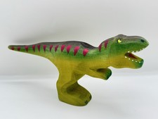 Bumbu Wooden Green  T-Rex Dinosaur Made In Romania