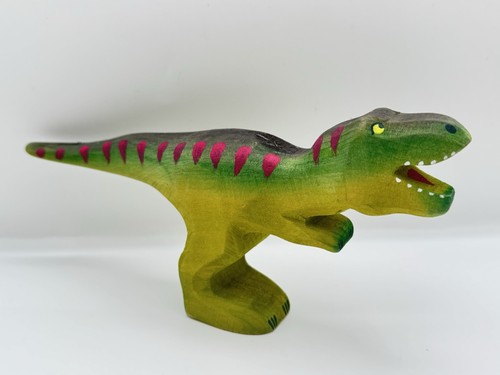 Bumbu Wooden Green  T-Rex Dinosaur Made In Romania
