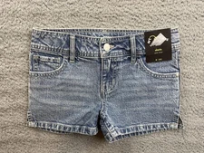 Art Class Shorts Girls Medium (8) Blue Denim Jean Mid Rise 5-Pocket Kids Target