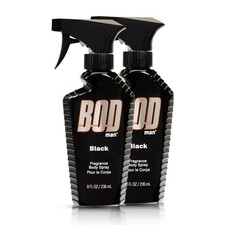 BOD man Fragrance Body Spray, Black, 8 fl oz Pack of 2 
