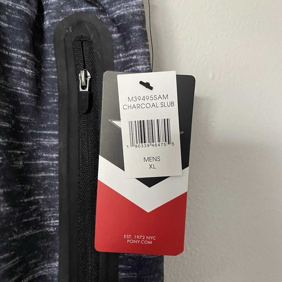 Pantalones Cortos Pony Para Hombre Carbón Slub Atléticos Bolsillos con Cordón Ciudad de Nueva York XL NUEVOS CON ETIQUETAS Foto 2 de 4