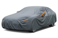 Heavy Duty Waterproof Car Cover for Sedan, All Weather Outdoor Protection, Unive