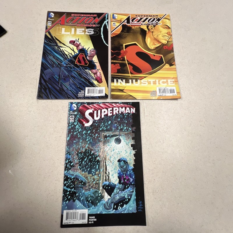 Superman Comic Book Lot Action Comics #44 #45 Superman #46 DC Comics New 52