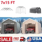 7x15 FT Portable Storage Shed Shelter Garage Carport Canopy Outdoor Motorcycle