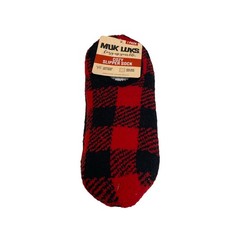 MUK LUKS Women’s Cozy Slipper Socks Red Size 6-10