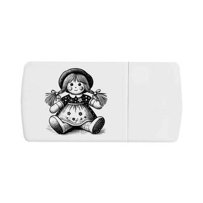 Pillendose ''Süße Stoffpuppe'' mit Tablettenteiler (PI00034852)