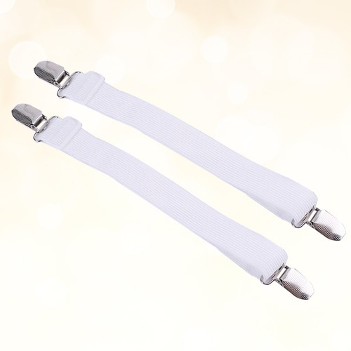 4 Pezzi Elastico Regolabile Lenzuolo Pinza Clip Fissaggi Cinghie per Lenzuola Letto - Foto 6 di 11
