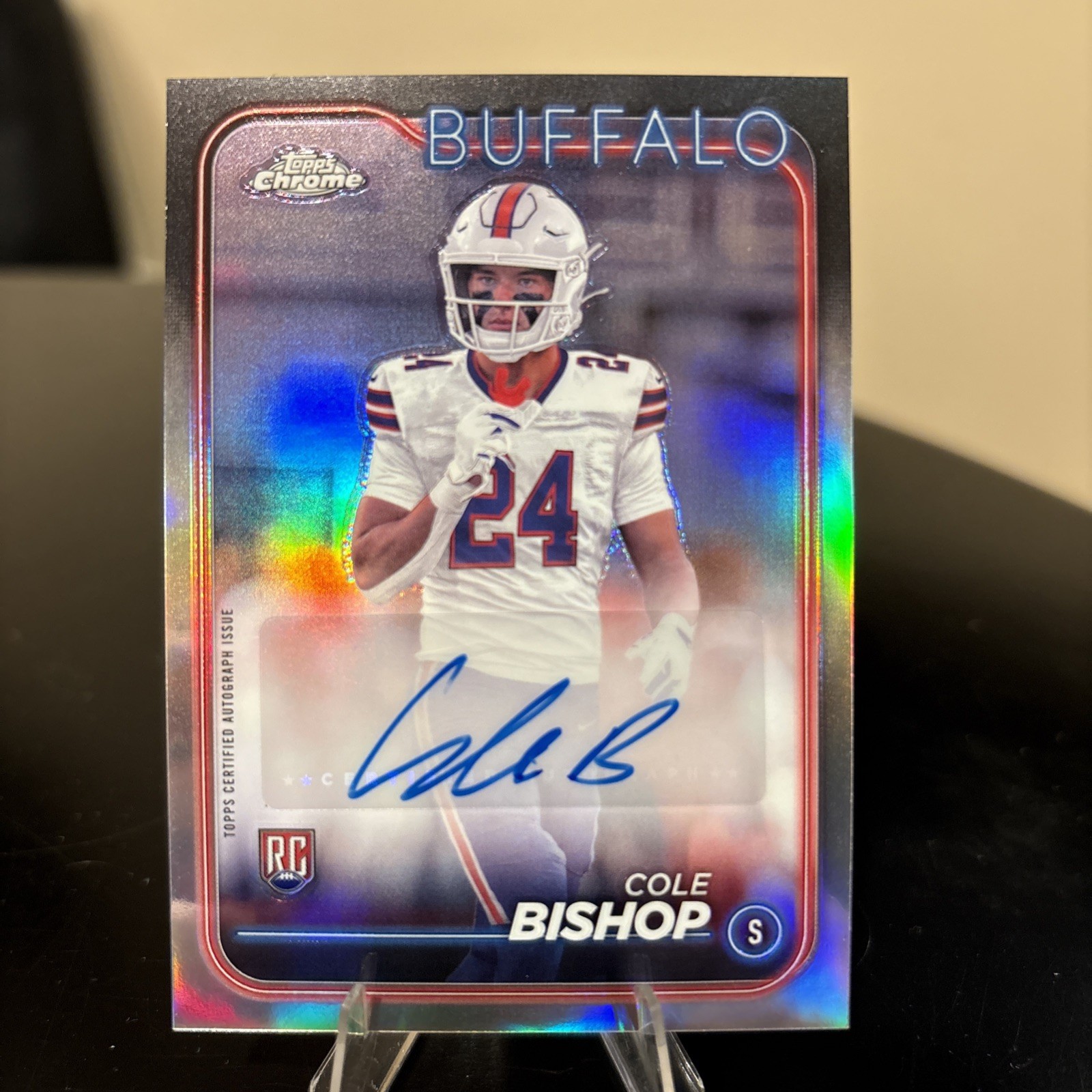 Cole Bishop Topps Chrome Rookie Autographs Variations #RACBI Blue Refractor
