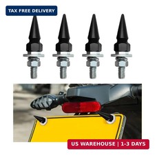 4PCS Car Spike License Plate Screw Fasteners, Aluminum Alloy Vehicle Tag Frame F