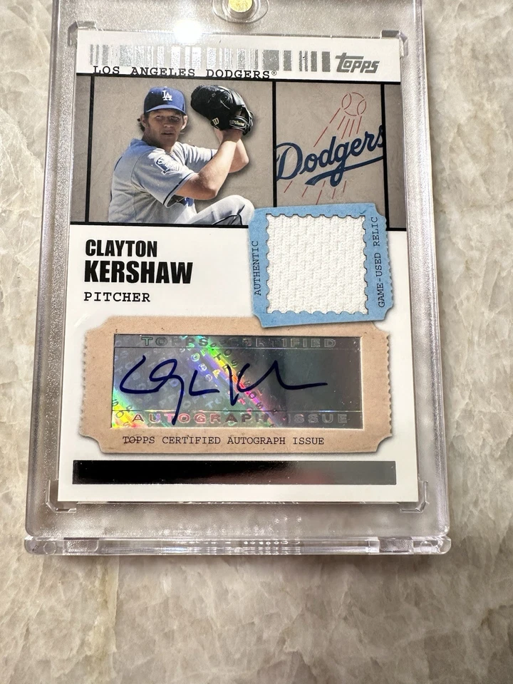 2009 Topps Ticket To Stardom Auto Relics/489 Clayton Kershaw #TSAR-CK Dodgers Foto 2 de 4