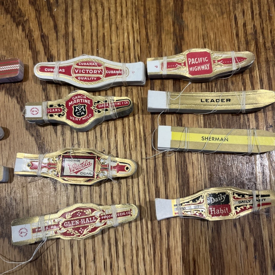 Tiras y etiquetas vintage de bandas de cigarros 18 variedades Foto 3 de 4