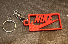 Nike Swoosh / Keychain Flat Red Plastic Key Chain
