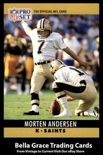 1990 Pro Set Morten Andersen #210 New Orleans Saints NFL Football