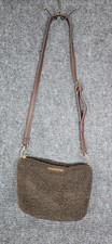 Borsa Steve Madden marrone pelliccia sintetica tracolla colore oro ferramenta e logo