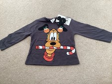 zara Disney kids pluto christmas long sleeve t shirt 12/18 months