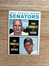 1964 Topps - Lou Piniella/Mike Brumley FIRST Rookie Card - Well Worn - Colorful