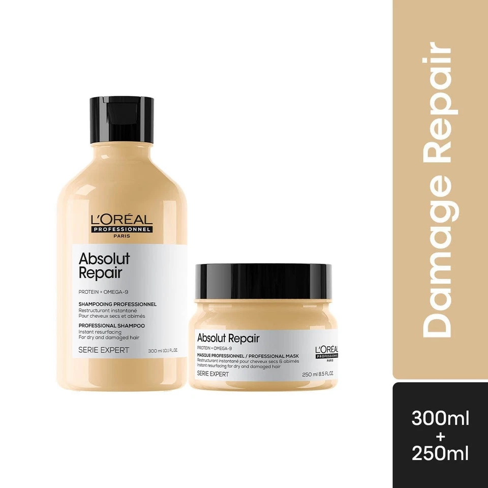 Champú reparador L'Oréal Professionnel Absolut con mascarilla capilar 300 ml y 250 ml Foto 2 de 4