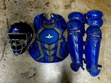 All-Star System7 Axis Pro Adult Baseball Catchers Gear Set -Royal Blue