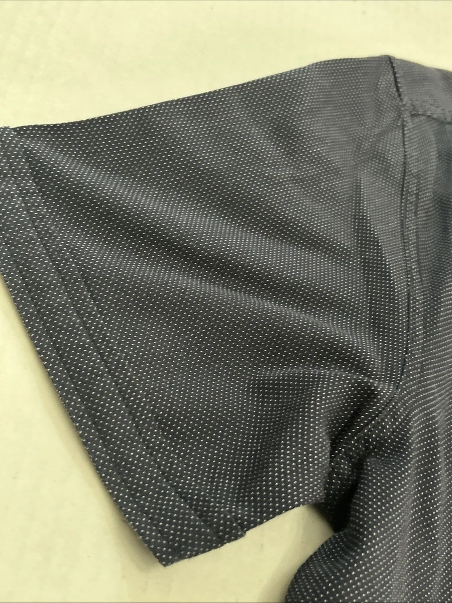 Camisa Guess Manga Corta Abotonada Negra Gris Talla M Calce Ajustado