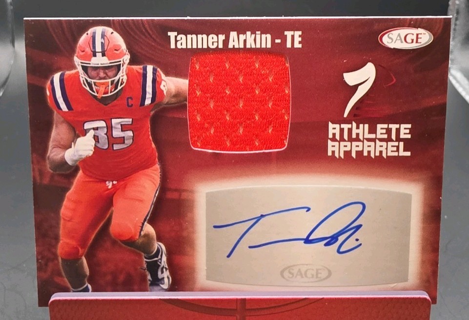 2025 Sage Tanner Arkin Game Used Jersey Swatch & Autograph Athlete Apparel