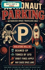 Astronaut Galaxy Metal Sign Outer Space Kids Bedroom Wall Art Poster
