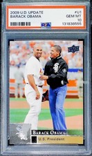 2009 Upper Deck baseball update #U1 Barack Obama + Albert Pujols PSA 10 POP 2