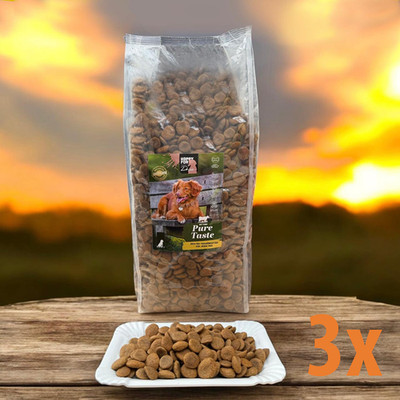 HAPPY FOR Dogs Pure Taste Premium Hundetrockenfutter mit Rind 3 x 3 kg