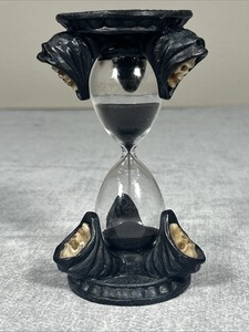 Grim Reaper Hour Glass Sand Timer Rare Gothic 6.5”