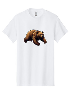 Brown-Bear-7 Mens Graphic Tee, 100% Cotton, Casual Summer Wear