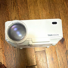 TOPVISION Portable LCD Projector 1080p 1920x1080 16:9 HDMI USB VGA White
