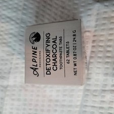 Alpine Provisions Detoxifying Charcoal Toothpaste Tabs 62ct 0.87oz New