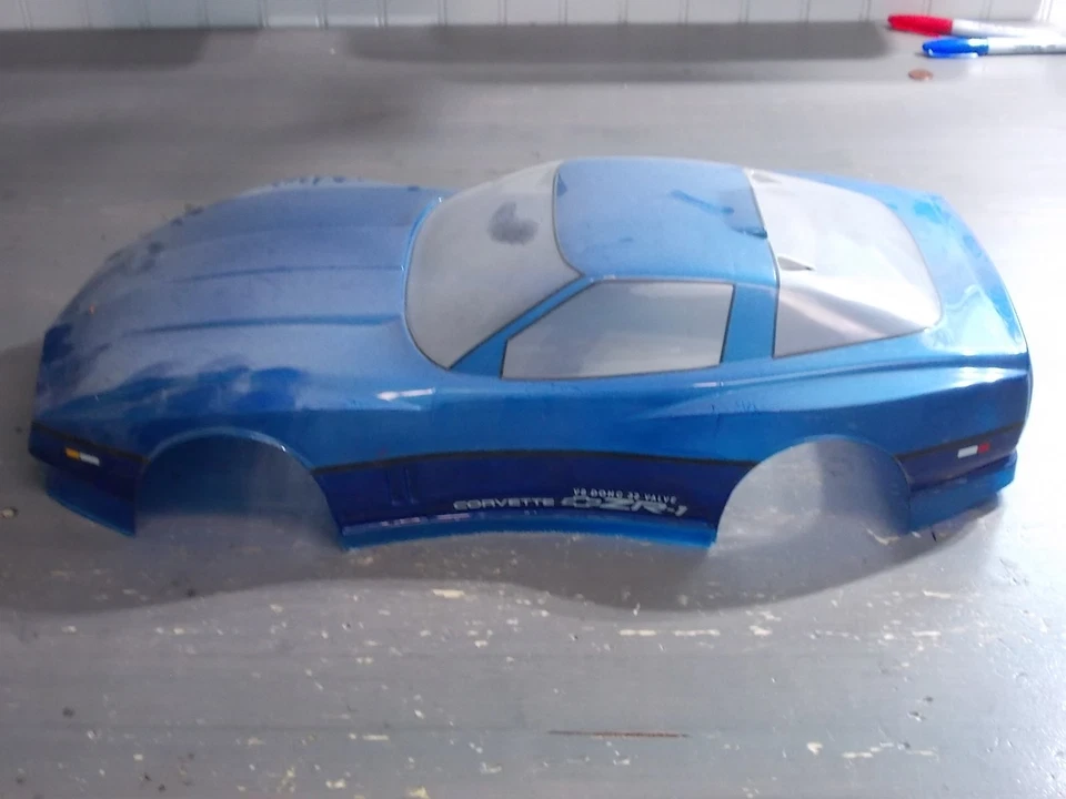 RM-17 ZR-1 Corvette Body (Blue) - Kyosho Ultima 2 Scale Car series / Rampage ZR1 - Image 3 of 4