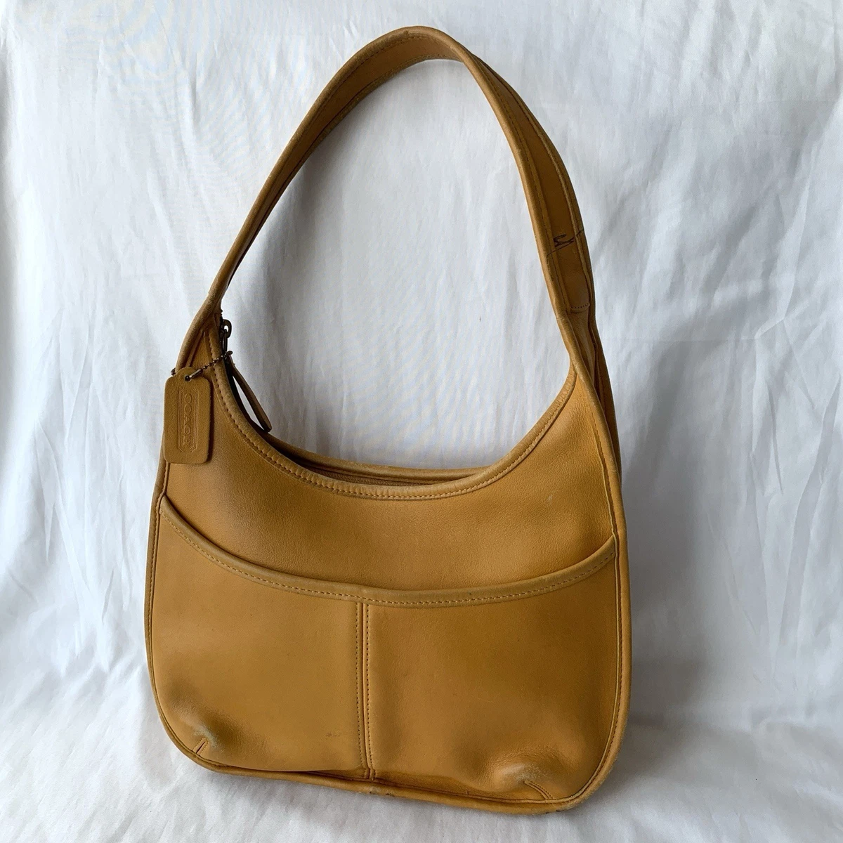 Auth COACH Body Bag Yellow Leather - r11072k Coach Mustard Yellow Leather Shoulder Bag main image 3