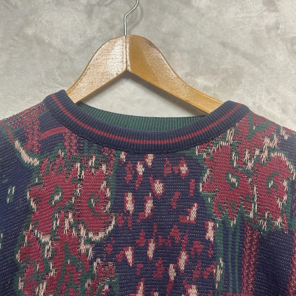 Vintage Chaps Ralph Lauren Sweater Mens Large Multicolored 90s Grandpa Retro USA - Image 2 of 4